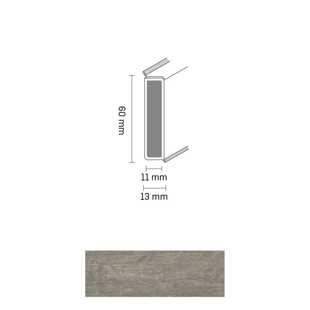 Cubu Decor 60/11 60mm 2486 smoked oak 250cm