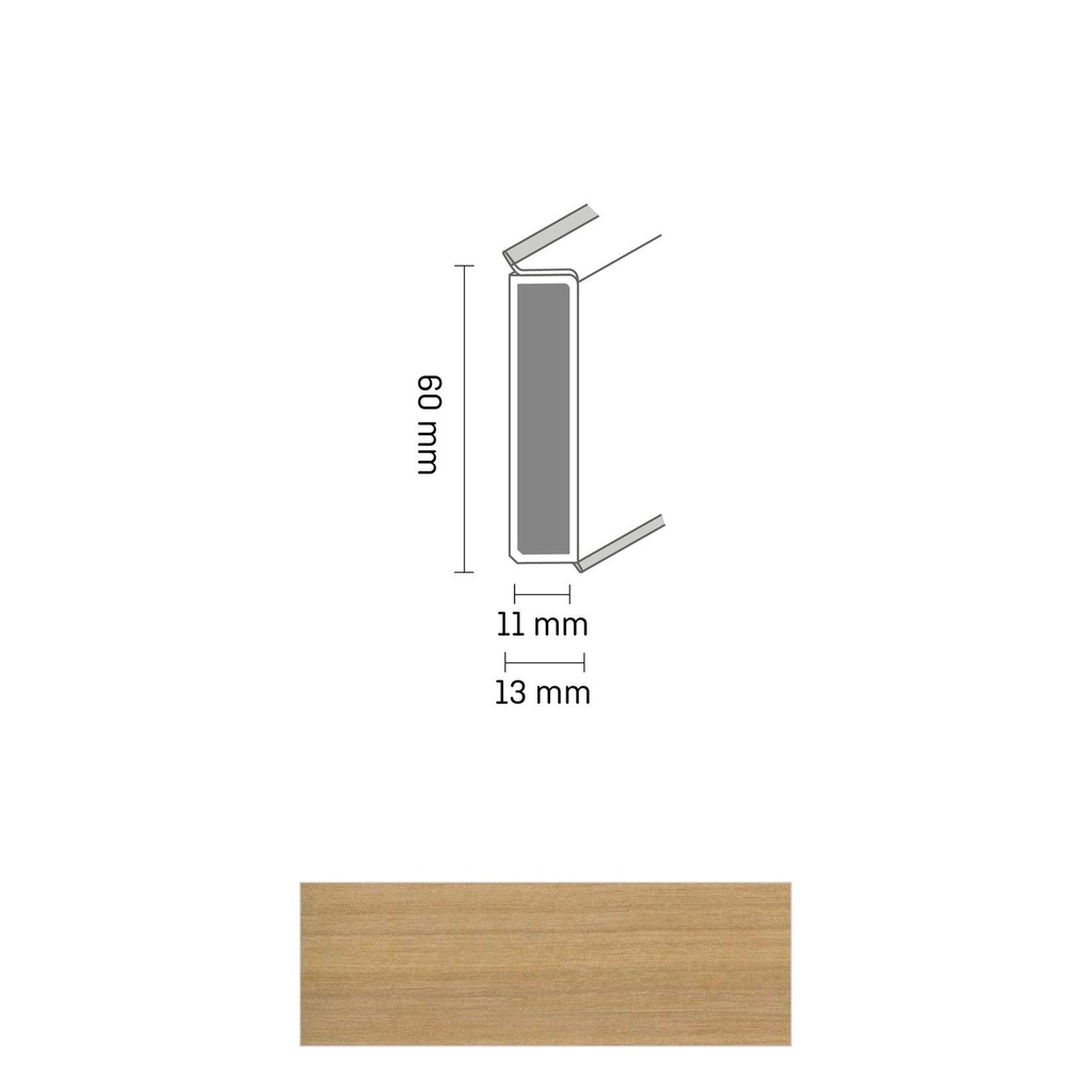 Cubu Decor 60/11 60mm 2487 wild oak 250cm