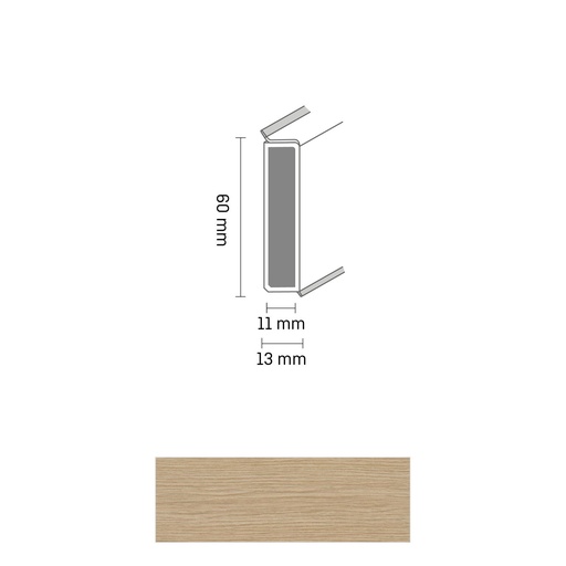 [ZUBDÖLK60C_2567] Cubu Decor 60/11 60mm 2567 Sommereiche 250cm