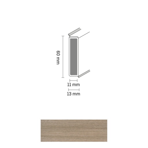 [ZUBDÖLK60C_0012] Cubu Decor 60/11 60mm 2571 vintage desert 250cm