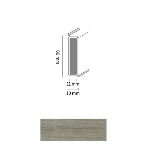 [ZUBDÖLK60C_0007] Cubu Decor 60/11 60mm 2574 country oak 250cm