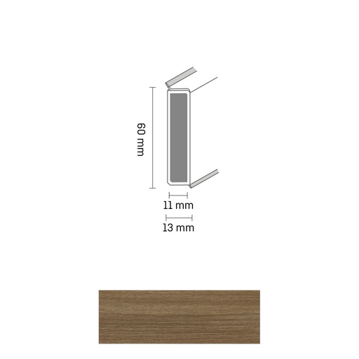 [ZUBDÖLK60C_2589] Cubu Decor 60/11 60mm 2589 royal oak 250cm