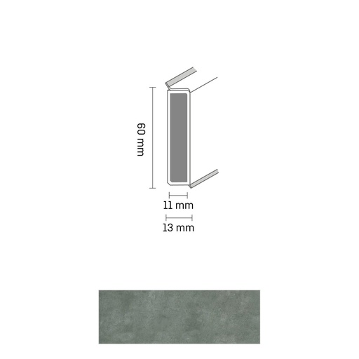[ZUBDÖLK60C_3057] Cubu Decor 60/11 60mm 3057 natural concrete 250cm