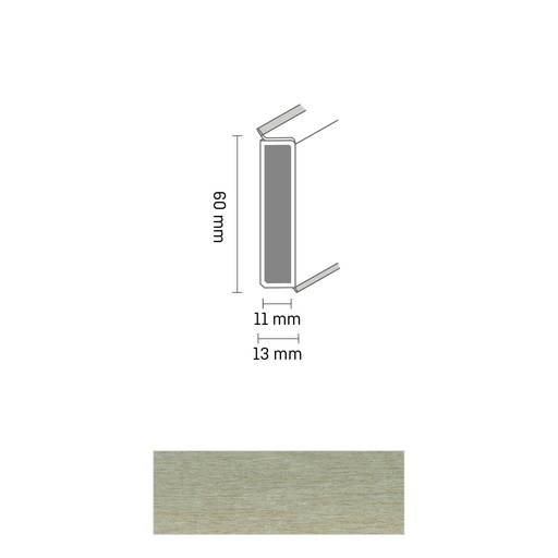 [ZUBDÖLK60C_3591] Cubu Decor 60/11 60mm 3595 kentucky oak 250cm