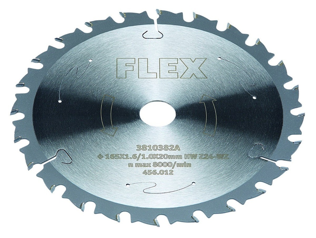 FLEX cirkelzaagblad D165 x1.6/1.0x20HM Z=24 WZ 456012