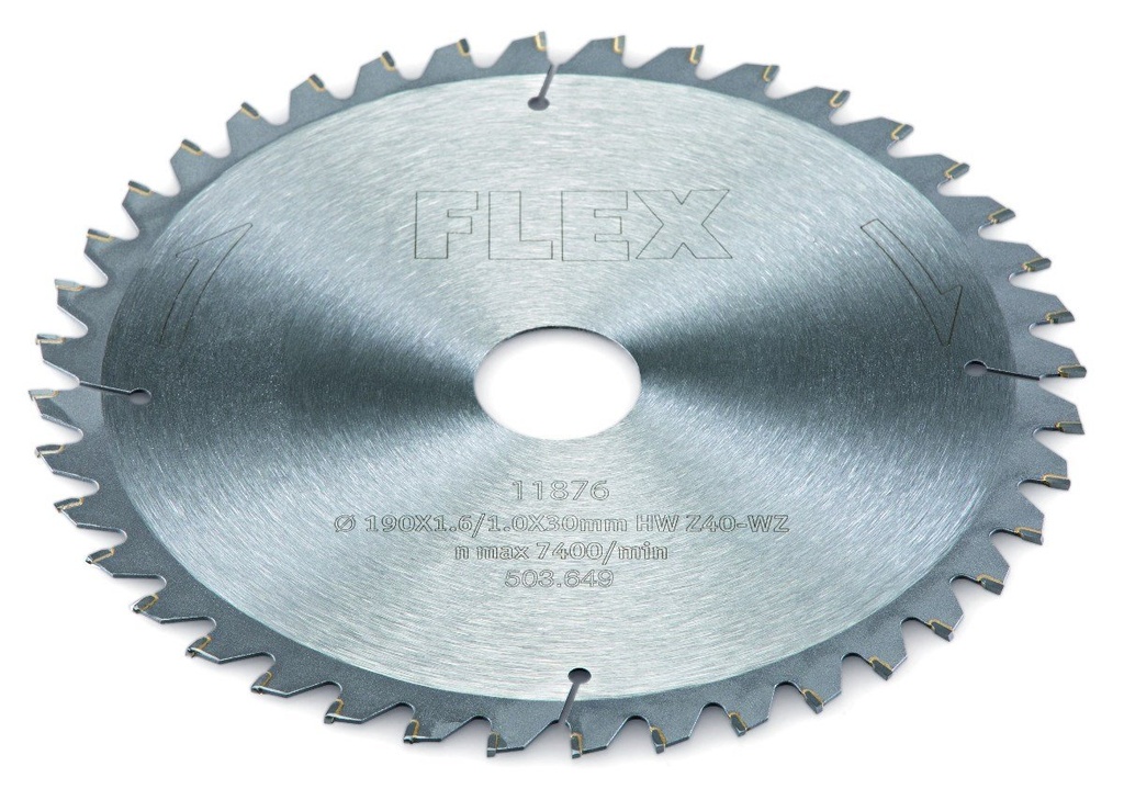 FLEX cirkelzaagblad D190x1.6/1.0x30 HW Z40/15° WZ 503649