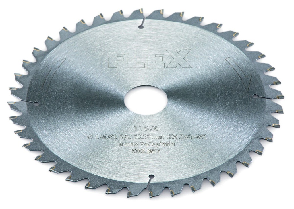FLEX cirkelzaagblad D190x1.6/1.0x30 HW Z40/+5° WZ 503657