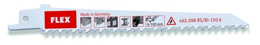 [ZUBF462098] FLEX-reciprozaagblad voor metaal, hout, Kunststof RS/BI-150 150 mm /5st 462098