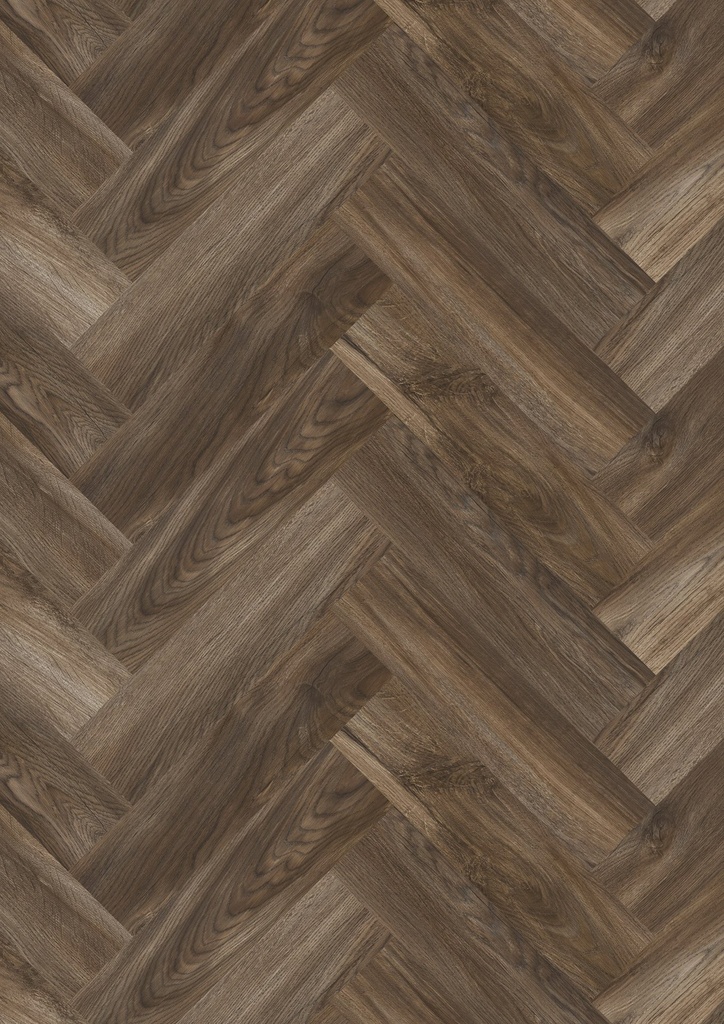 LVT DESIGN 555 Evolut 2,5/0,55mm Visgraat DB 5106 Mud Oak EIR 632x158x2,5mm | 2,4m²