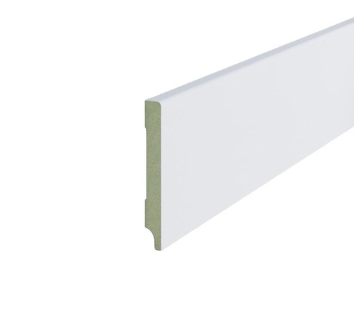 [PARMR15120_9010] MDF Plint 15x120x2400mm RAL 9010 Wit Voorgelakt | FSC MIX 70% | Vochtwerend