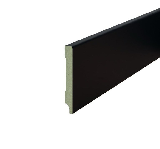 [PARMR15090_9005] MDF Plint 15x90x2400mm RAL 9005 Zwart Voorgelakt | FSC MIX 70% | Vochtwerend