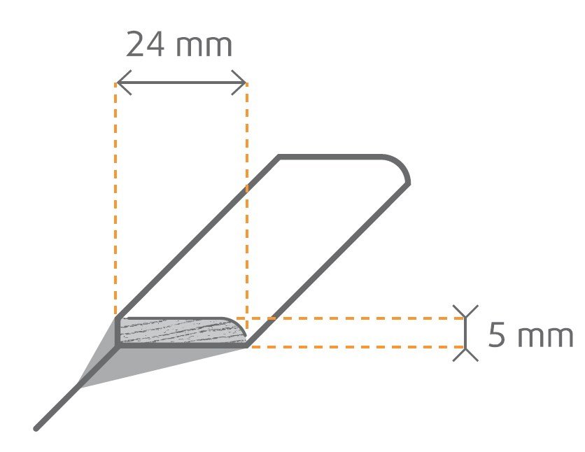 Plakplint 0007 (1493) Uni Wit 5x24x240cm (40stuks)