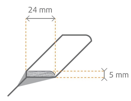 [211100542] Plakplint 0542 5x24x240cm (40stuks)