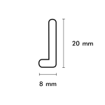 Hoekprofiel 8 20 Wit