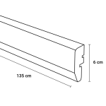 Losse Neus Grafiet Tbv Trap Profiel 135x6cm