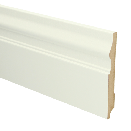 Mdf Renaissance Plint 150x18 Wit Voorgel Ral 9010