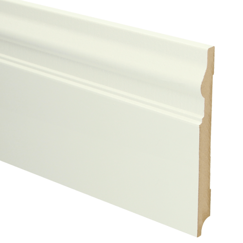 Mdf Renaissance Plint 190x18 Wit Voorgel Ral 9010