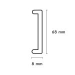 U Afdekprofiel 8 68 Wit