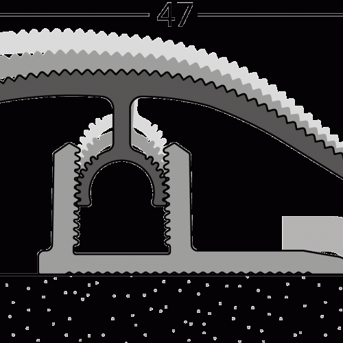 Aanpassingsprofiel 47mm Edelstaal opt.7-17,5mm 270cm - nr. 304 3042009270