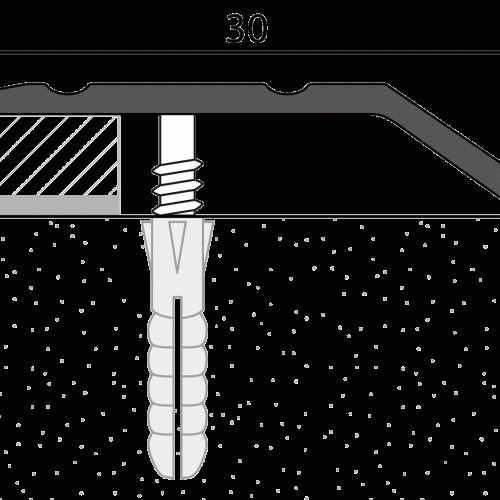 Afdekstrip voet 4mm Schroef Zilver 10x270cm - nr. 145 1452311270