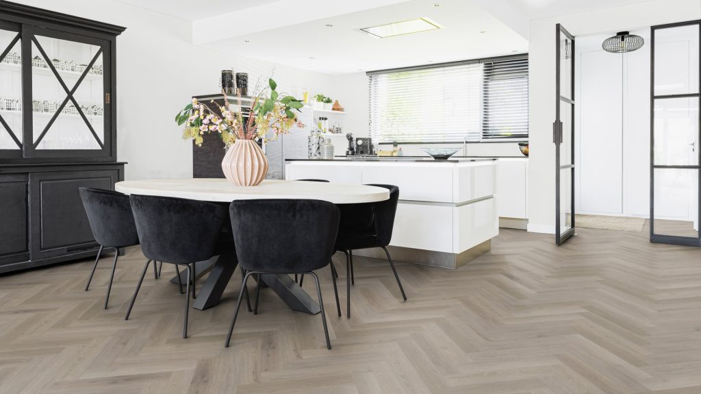 Belakos Rustico Visgraat Plank Plak PVC Grijs 119x595x2,5mm 10VIS