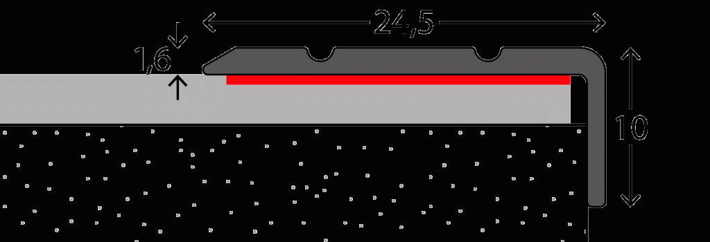 Hoekstrip 25x10 Eiken Grijs ZKL 10x270cm - nr. 160 1604428270