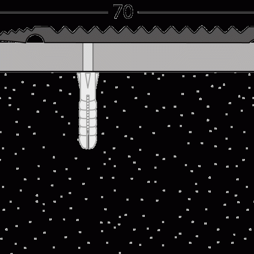 Hoekstrip Ribbel Alu. 70x44 8x250cm - nr. 166 1661311250