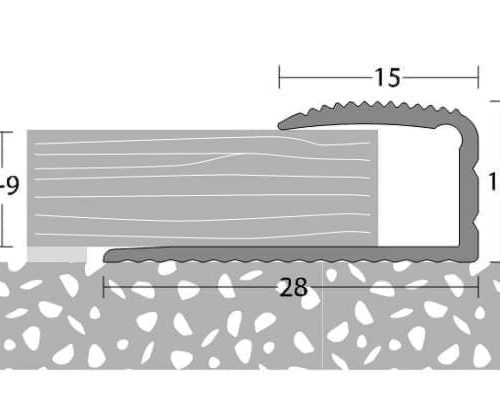 Inschuifstrip 7-9mm Goud 10x270cm - nr. 250 2502010270
