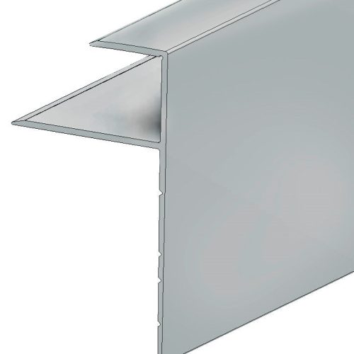 JOKA PARO Akustik Alu F-Eindprofiel voor vlakke montage PPF001 Edelstaalmat 20x50mm 3,05mtr