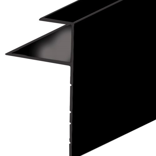 JOKA PARO Akustik Alu F-Eindprofiel voor vlakke montage PPF002 Zwart mat 20x50mm 3,05mtr