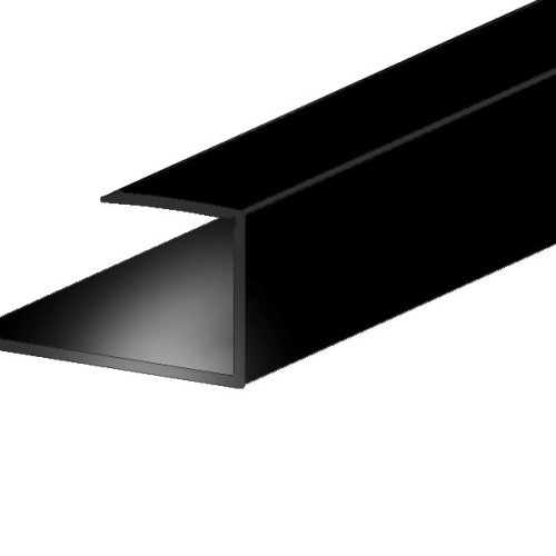 JOKA PARO Akustik Alu U-Eindprofiel voor vlakke montage PPU002 Zwart mat 20x20mm 3,05mtr