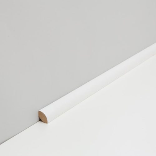 JOKA Plint MDF folie A#112 Afdekprofiel kwart 12x 12mm Wit WS16 2,40mtr