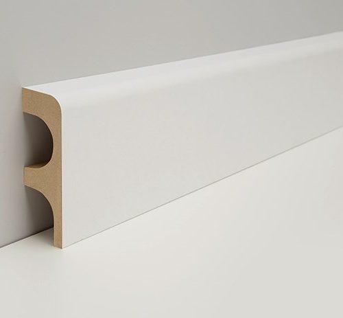 JOKA Renovatieplint MDF Folie met buis-uitsparing 992R (o.a. overzetplint) 28x85x2400mm RAL9010