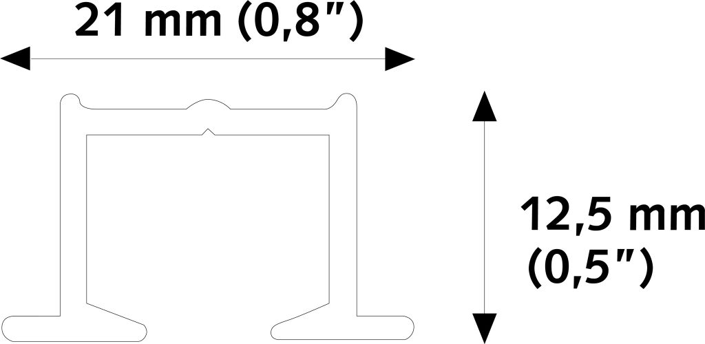 Ks Inbouwrail Wit 6 Mtr 20stf