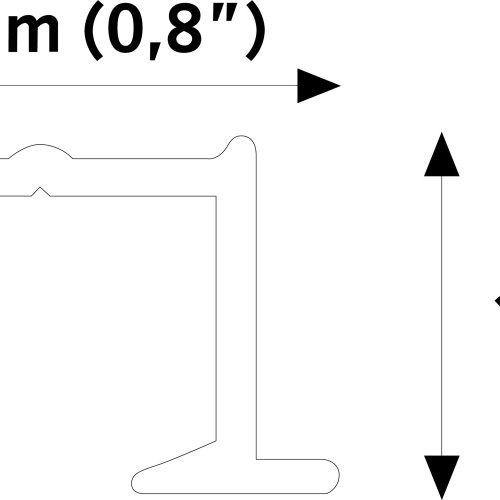 Ks Inbouwrail Wit 6 Mtr 20stf