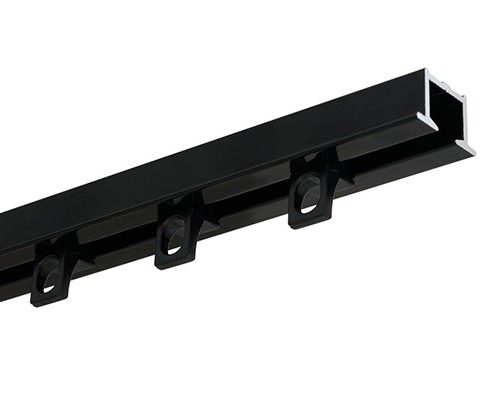 Ks Inbouwrail Zwart 6 Mtr 20stf