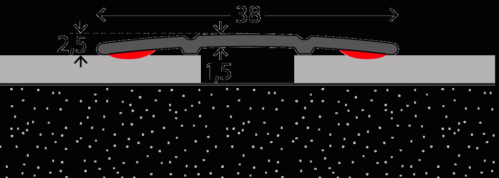 Naadstrip 38mm Noten ZKL 10x270cm - nr. 132 1324424270
