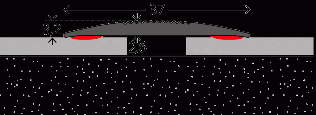 Naadstrip 38mm Zilver ZKL Fijne Rib 10x270cm - nr. 139 1392411270