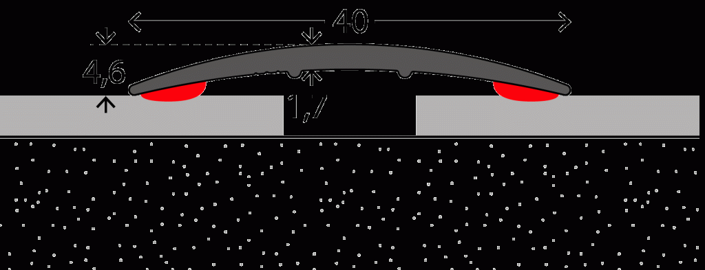 Naadstrip 40mm Zilver ZKL 270cm 10stf - nr. 136 1362411270