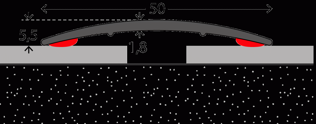 Naadstrip 50mm Zilver ZKL 270cm 10stf - nr. 137 1372411270