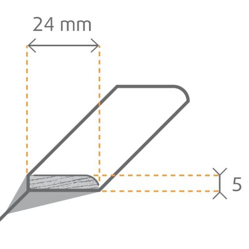 Plakplint 1717 5x24x240cm 40stuks