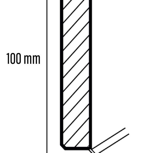 Plint MDF Cubu Flex Life 100 Recht kl. 1013 Parelwit 12,6mmx100mm 10x250cm