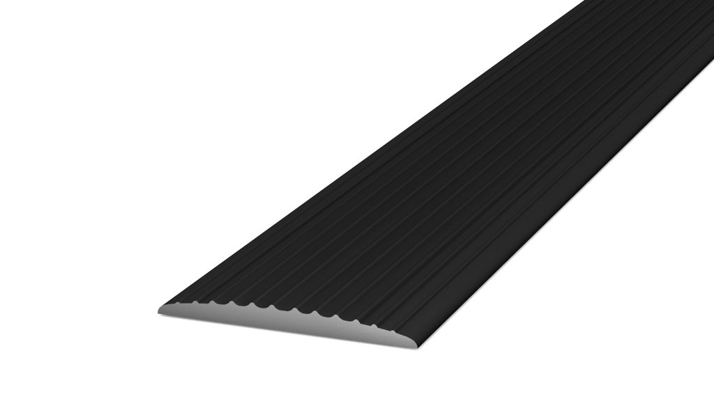 PVC Inleg nr. Zwart v. Alum. Trapkant 25mtr - nr. 825 8252032025