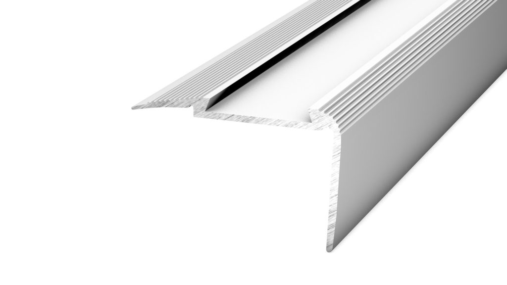 Trapkant Zilver z. inleg 54 x 27 aflopend 300cm - nr. 193 1931311300