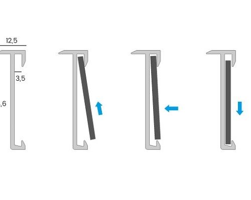 Trapkantprofiel PVC 2 - 3 mm Zilver 10x300cm - nr. 299 2996311300