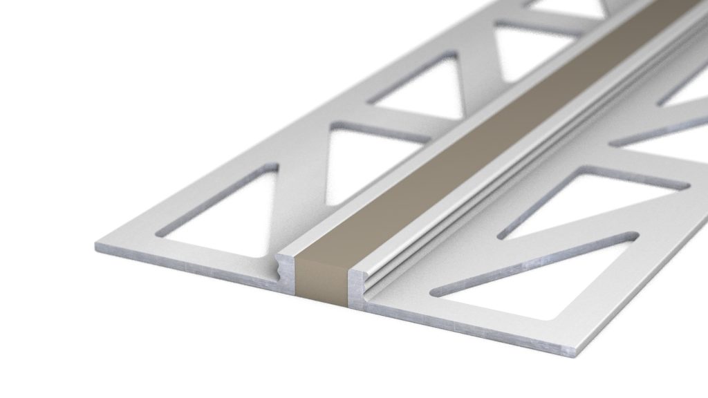 Voeg-/Dilatatieprofiel Aluminium 3 mm Grijs-Beige 300cm nr. 770 7702543300