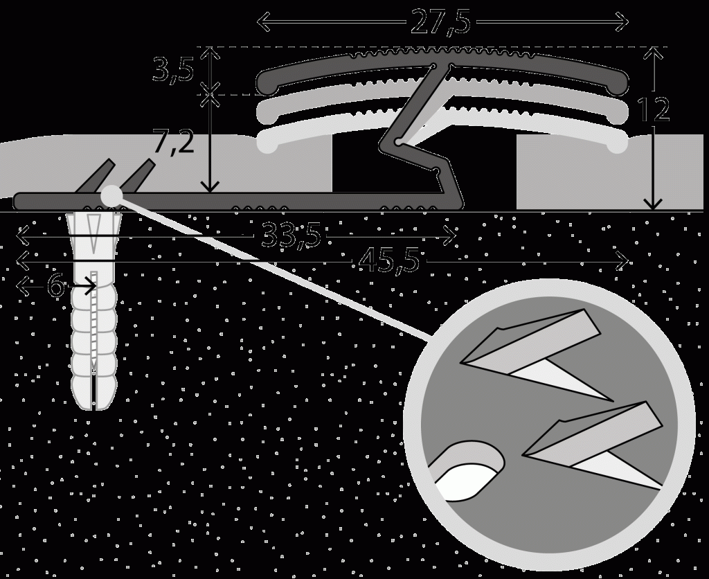 Z-profiel nr. Zilver 12x270cm - nr. 343 3432511270